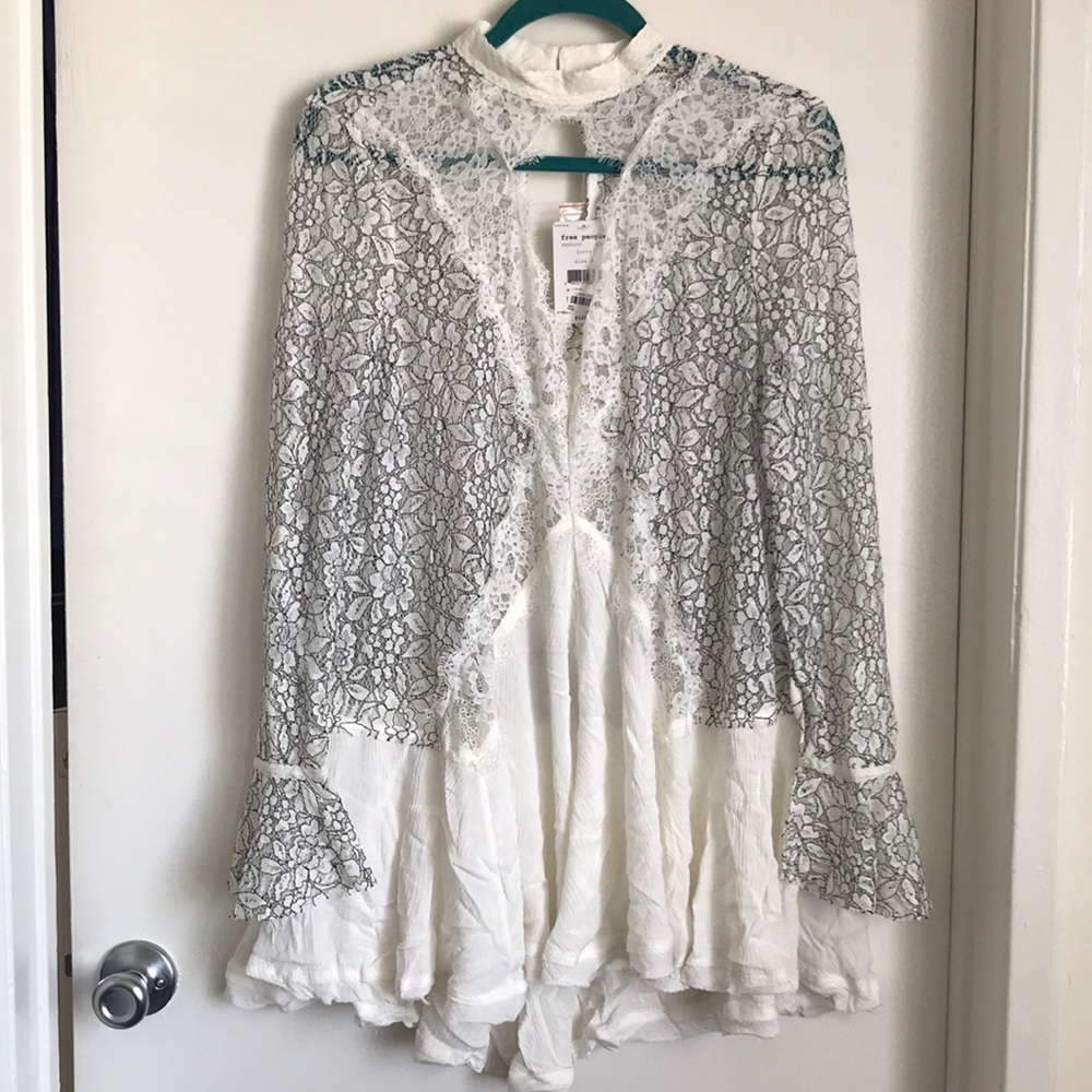 Sheer Free People mini dress/tunic